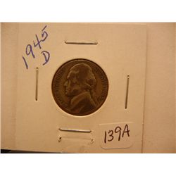1945-D Jefferson Silver War Nickel