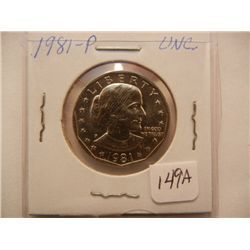1981-P Susan B Anthony Dollar, UNC