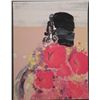 Image 1 : Maristen Signed Proof Print Abstract Red Flowers