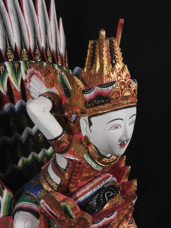 Thai Birdman Statue Hand Painted Sculpture Thailand.