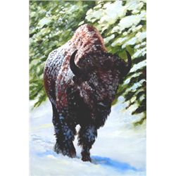 The Snow King by Gary Melvin .Oil 36x24