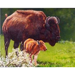 Mothers Love By Gary Melvin 32x49 Oil Signed