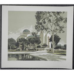 Merv Corning Signed Artist Proof Print Church Monastery