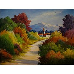 Pathway Original Oil 23.5 x 28/5-French Artist