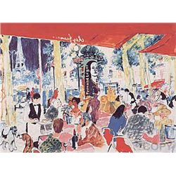 Chez Francis by Leroy Neiman 24x28 S/N Serigraph