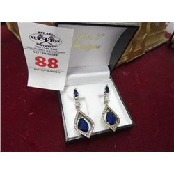 Custom Sapphire Estate Earrings