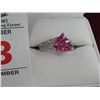 Image 1 : Pink Sapphire Evening Ring w/White Sapphire Accents