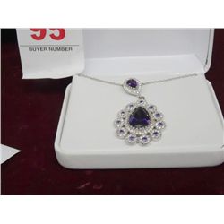 Amethyst Dinner Necklace In Royal Setting