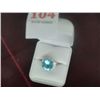 Image 1 : 4 Ct. Blue Topaz Dinner Ring