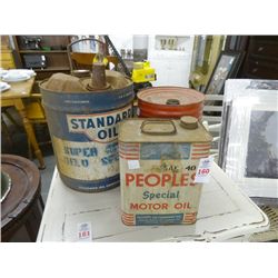 3 Vintage Oil Cans - 3 Times the Money