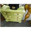 Image 1 : Green Painted Antiqued 3-Drawer Chest