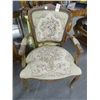 Image 1 : Carved Mahogany Needlepoint Arm Chair