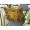 Image 1 : Floral Bow Front Wall Cabinet/Showcase