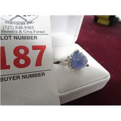 Genuine Tanzanite Estate Ring - Marked .925