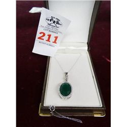 3.8 Genuine Emerald Evening Necklace