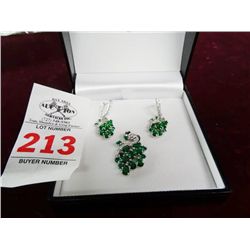 Emerald Earring & Pendant Set