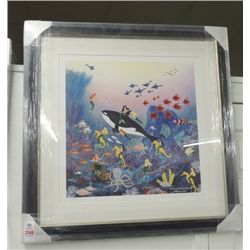 Framed Whale Print