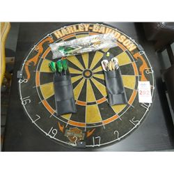 Harley Davidson Dartboard w/Darts & Case