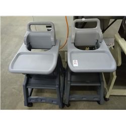 2 Rubbermaid Grey High Chairs - 2 Times the Money