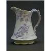 Image 1 : AN ALCOCK SALTGLAZE STONEWARE JUG, hunting figures in lavender on a white ground printed factory...