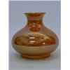 Image 1 : A MOORCROFT ORANGE LUSTRE SQUAT VASE, No.2266, height 14cm, (base rim chip)   30-50...