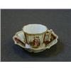 Image 1 : A DRESDEN CUP AND SAUCER, miniature, cabinet piece, chocolate ground and figure painting figure (...