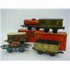 Image 1 : FOUR BOXED HORNBY SERIES WAGONS, American Type Tank Car, Milk Traffic Van, Crane Truck and Guard'...