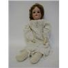 Image 1 : AN ARMAND MARSEILLE BISQUE HEAD DOLL, brown wig, sleeping eyes, open mouth, kid body, linen costu...