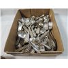 Image 1 : BOX LOT SILVER PLATED & STAINLESS STEEL SILVERWARE