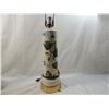 Image 1 : LARGE PORCELAIN TALL LEAF DETAIL LAMP