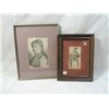 Image 1 : LOT 2 FRAMED & MATTED ANTIQUE DRAWINGS WOMAN