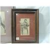 Image 3 : LOT 2 FRAMED & MATTED ANTIQUE DRAWINGS WOMAN