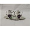 Image 1 : SMALL METAL TEAPOT SALT AND PEPPER SHAKERS