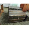 Image 2 : ANTIQUE TRAVEL TRUNK WOODEN