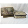 Image 1 : LOT 2 VINTAGE DECRORATIVE TIN BOX
