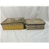 Image 2 : LOT 2 VINTAGE DECRORATIVE TIN BOX
