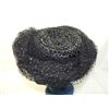 Image 2 : VINTAGE LADIES BLACK STRAW HAT WITH TULE
