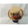 Image 2 : LADIES STRAW HAT WITH WHITE TULE BOW AND FLOWER