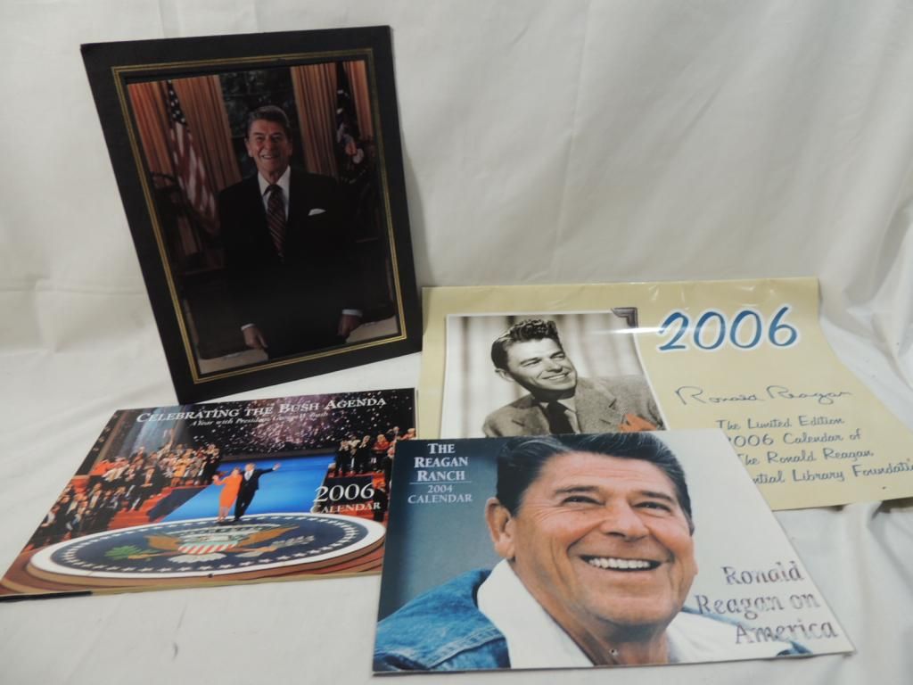 LOT 4 RONALD REAGAN CALENDARS PHOTO