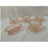 Image 1 : LOT 9 PINK DEPRESSION GLASS ASSORTED BOWLS PLATES