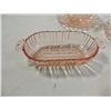 Image 2 : LOT 9 PINK DEPRESSION GLASS ASSORTED BOWLS PLATES