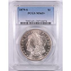 1879-S MORGAN SILVER DOLLAR, PCGS MS-65+