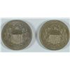 Image 1 : LOT OF 2 SHIELD NICKEL, 1867, 1868 VF