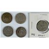 Image 1 : LOT OF 5 SHIELD NICKELS VG-F 1867,1868,1869,1870,1882
