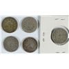 Image 2 : LOT OF 5 SHIELD NICKELS VG-F 1867,1868,1869,1870,1882