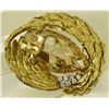 Image 1 : OUTSTANDING 18KT YELLOW GOLD CITRINE WITH 7 WHITE DIAMONDS
