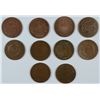 Image 1 : LOT OF 10 TWO CENT PIECES VARIOUS DATES AND GRADES