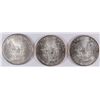 Image 2 : 3 GEM BU AMERICAN SILVER EAGLES (1998,1999,2000)