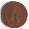 Image 1 : 1876 INDIAN ONE CENT VF "YEAR OF CUSTER'S LAST STAND"
