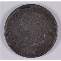 1835 HALF CENT XF